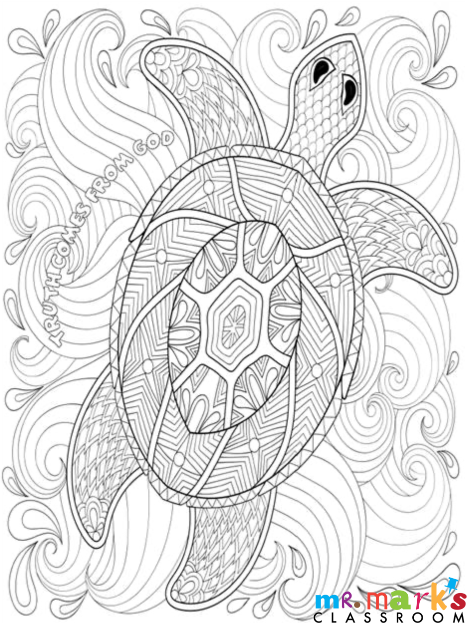 Turtle Doodle Art image 1