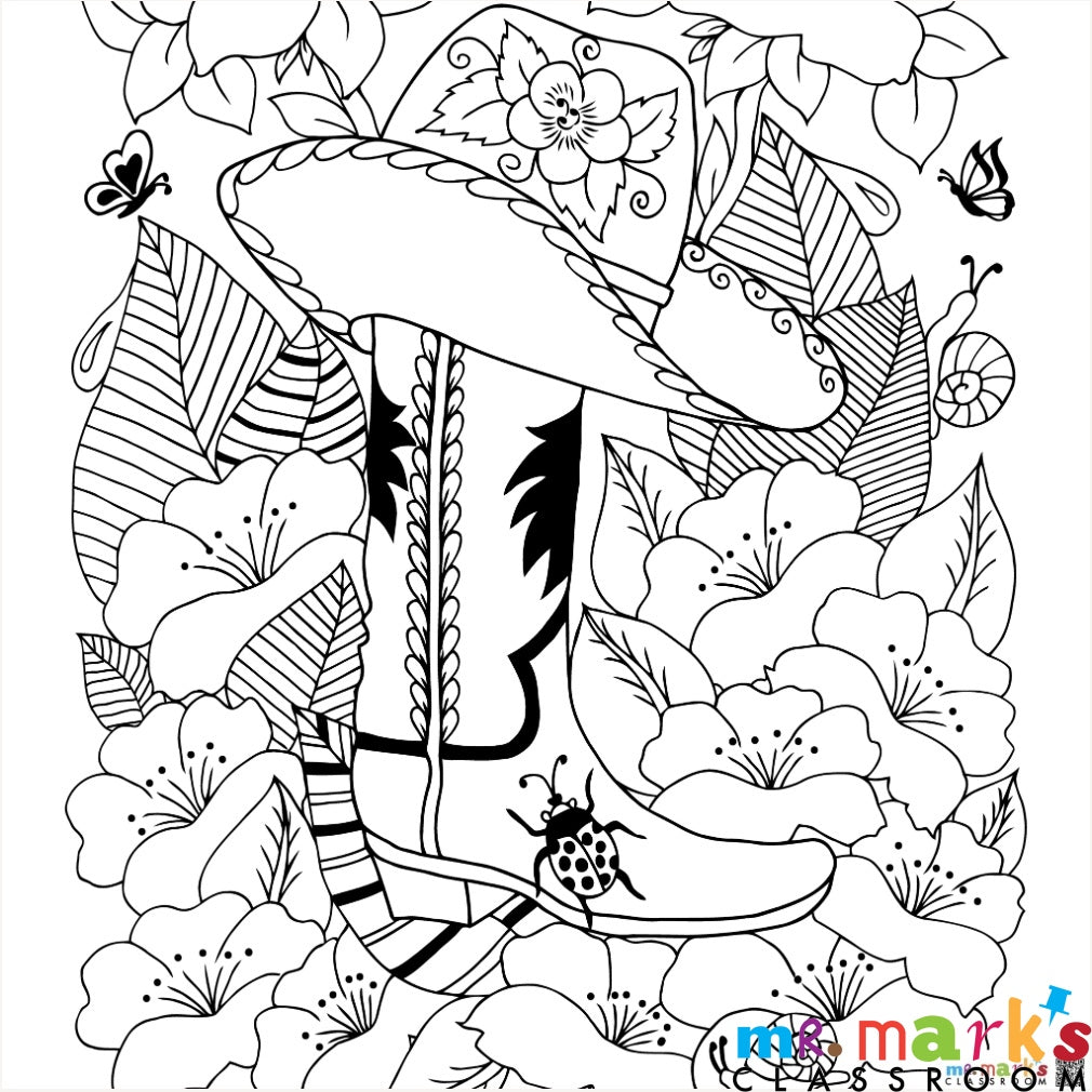 Farm/ Wild West Doodle Art- Individuals image 0