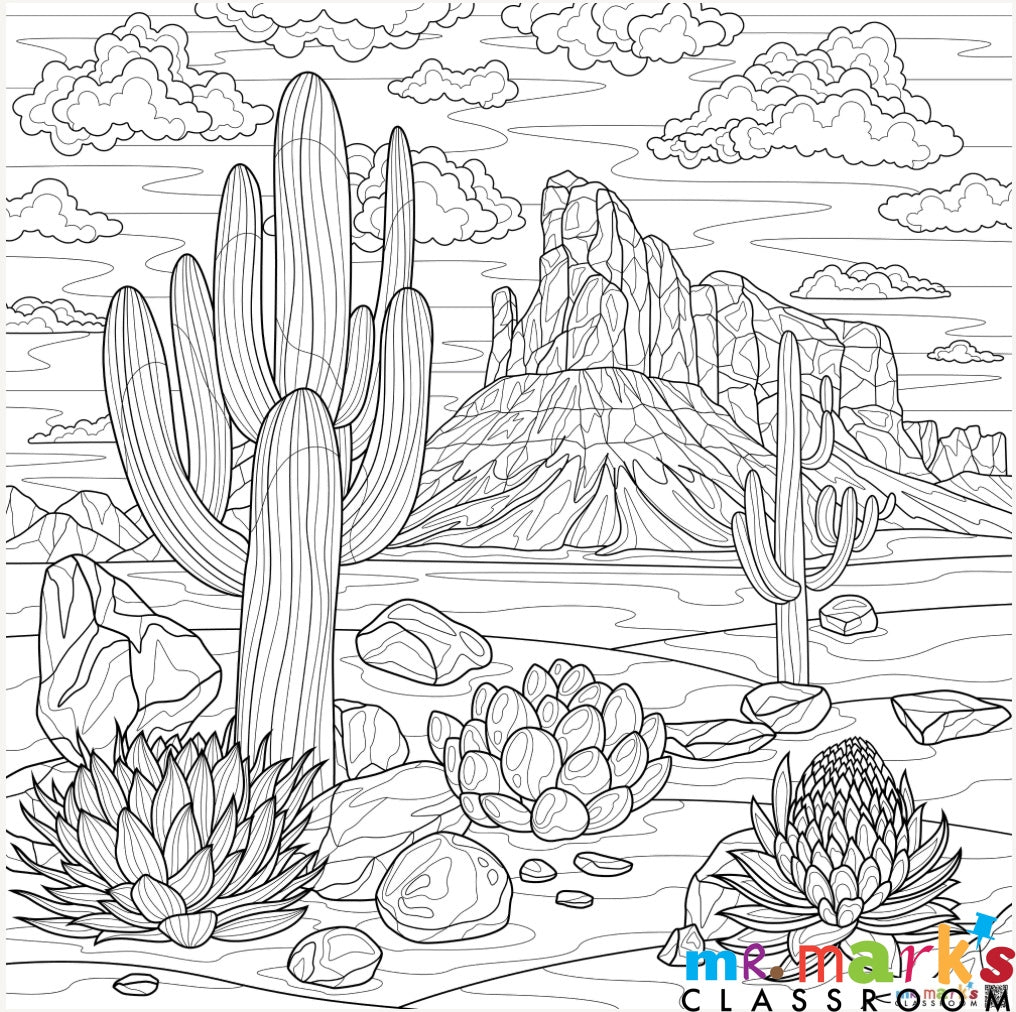 Farm/ Wild West Doodle Art- Individuals - Cactus Canyon Doodle image