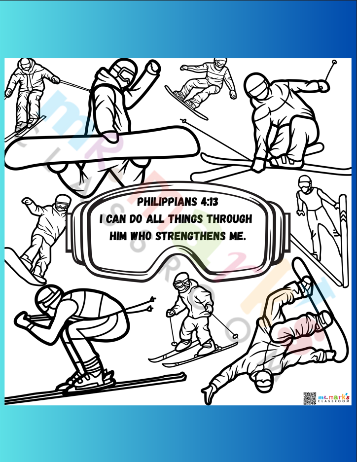 Doodle Art Individuals: Snow Slopes - Theme Verse image