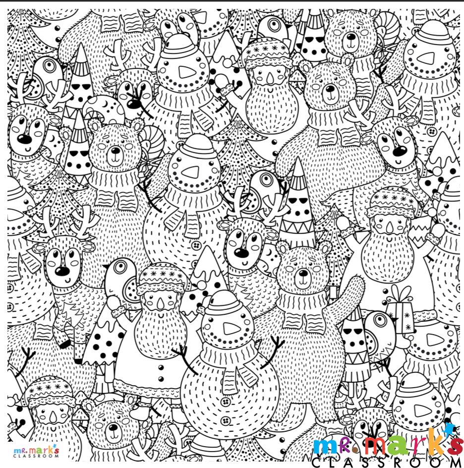 Christmas Doodle Art Posters (Individuals) - Christmas Characters image