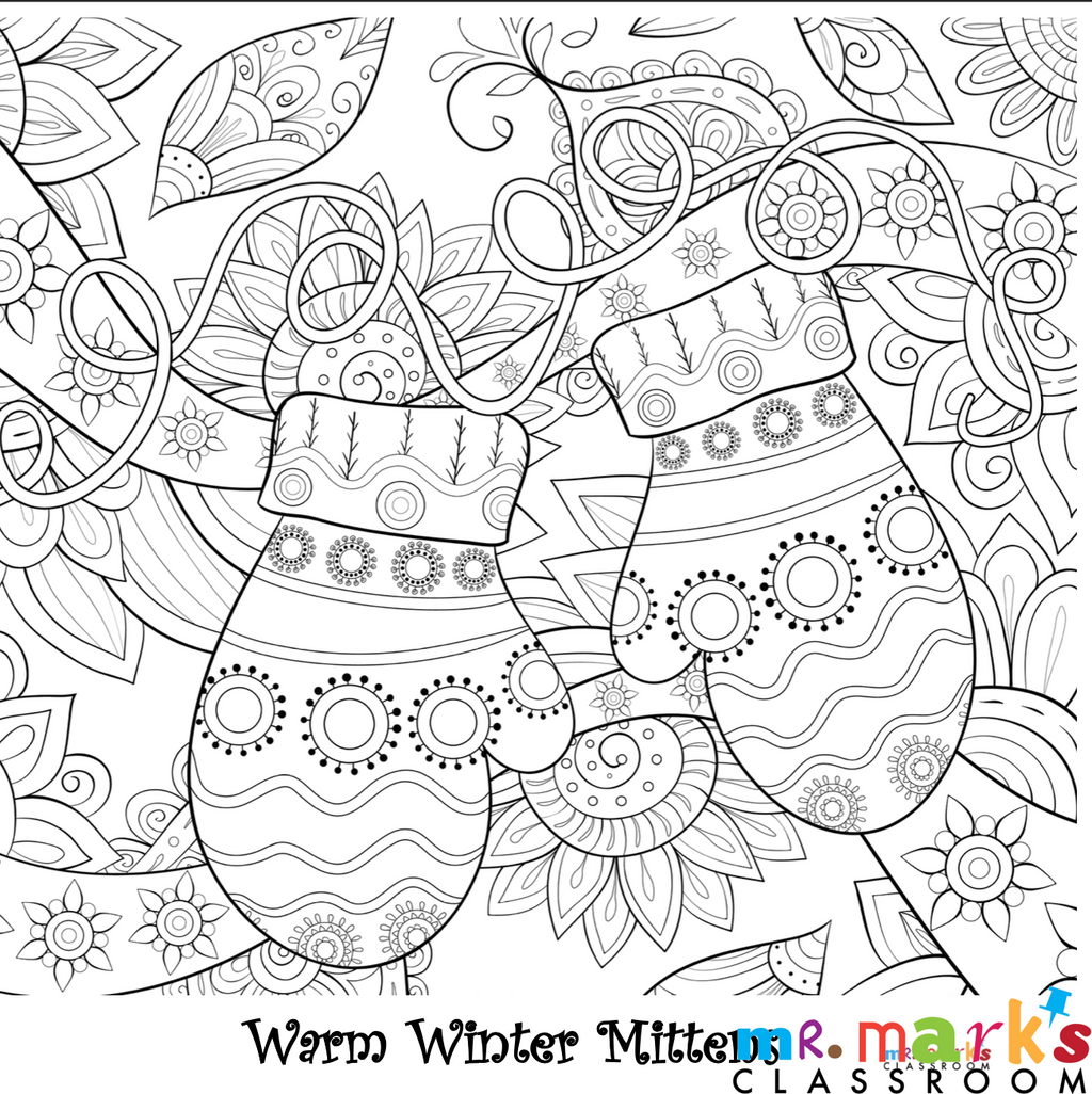 Christmas Doodle Art Posters (Individuals) - Warm Winter Mittens image