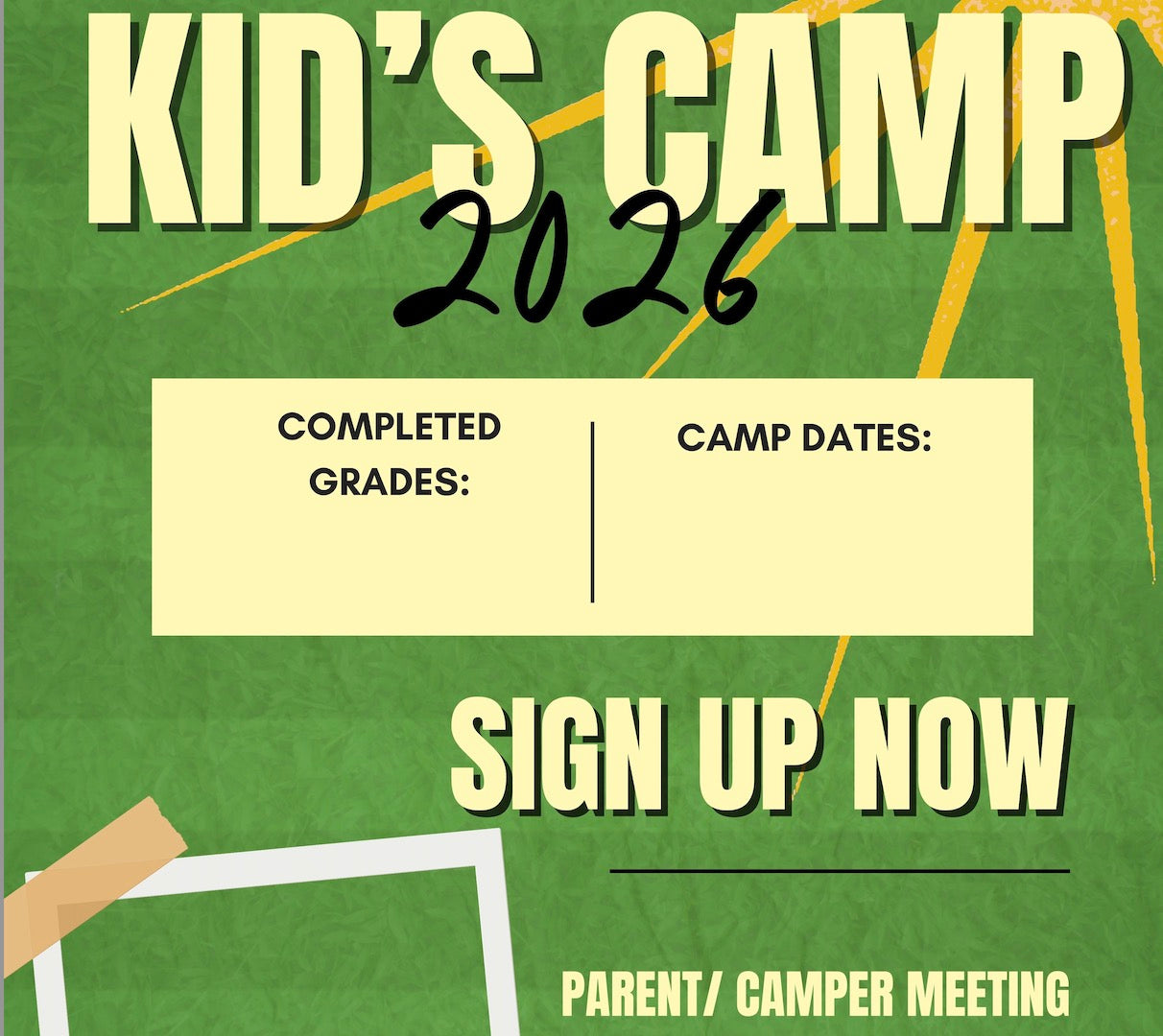 Camp Sign Up Poster image 1