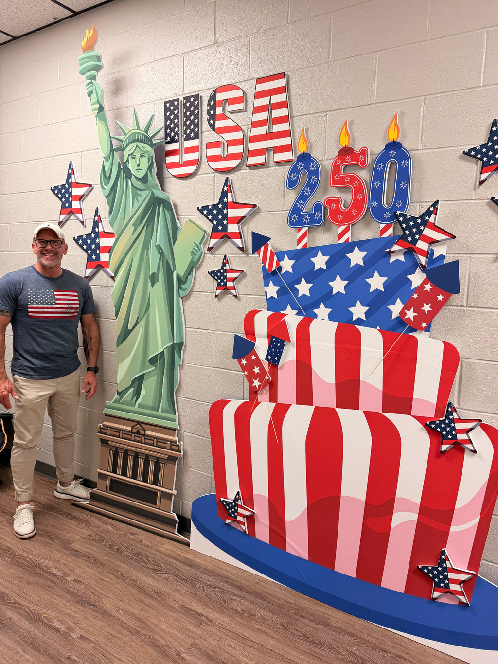 USA Birthday Cake Prop