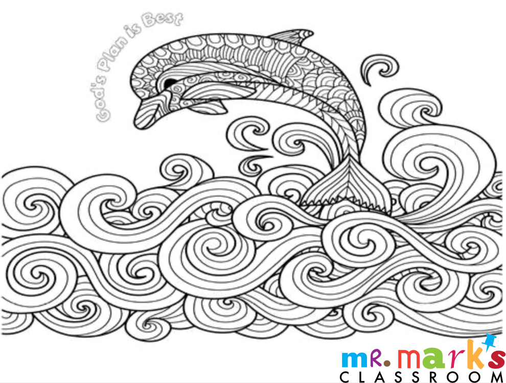 Dolphin Doodle Art image 0