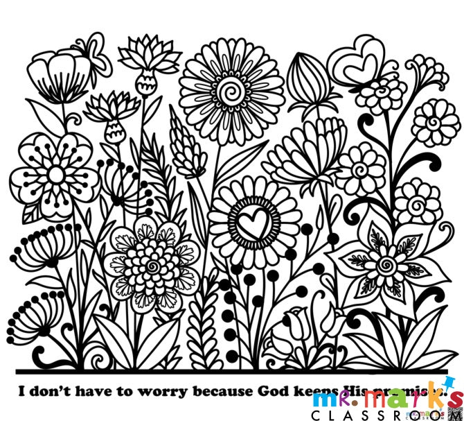 VBS Nature Doodle Art- Individuals - Preschool Flowers with the Day 3 Truth image