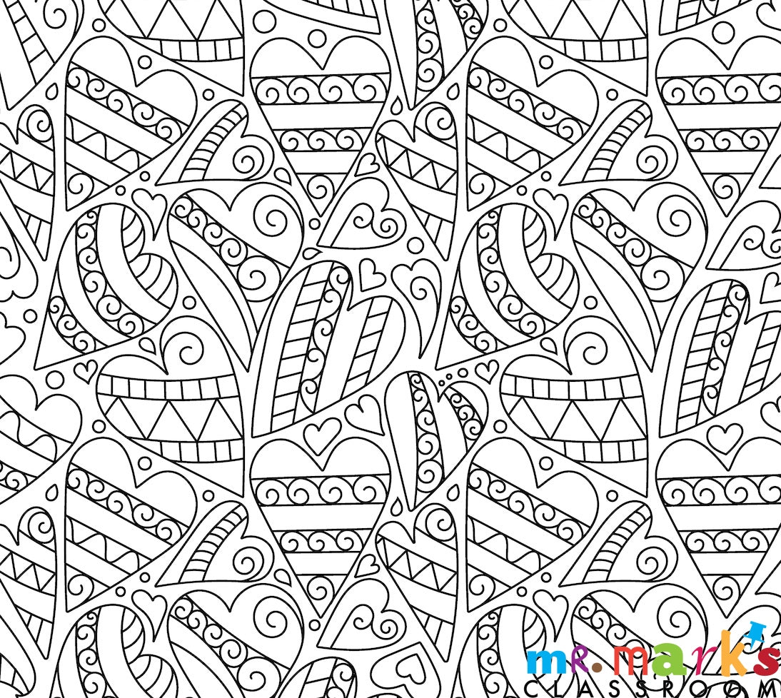Valentine's Doodle Art- Individuals - Hearts Collage image