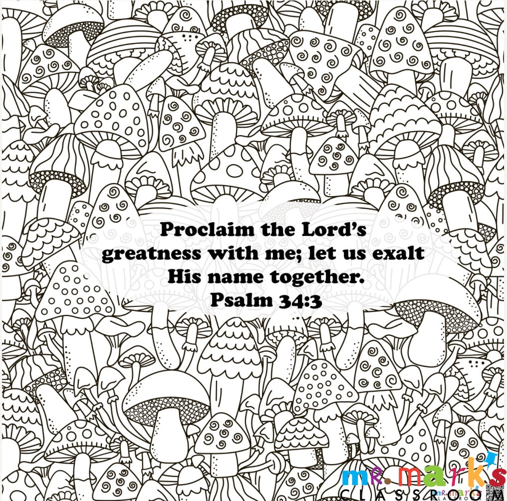 VBS Nature Doodle Art- Individuals - Children's Mushrooms with the Verse image