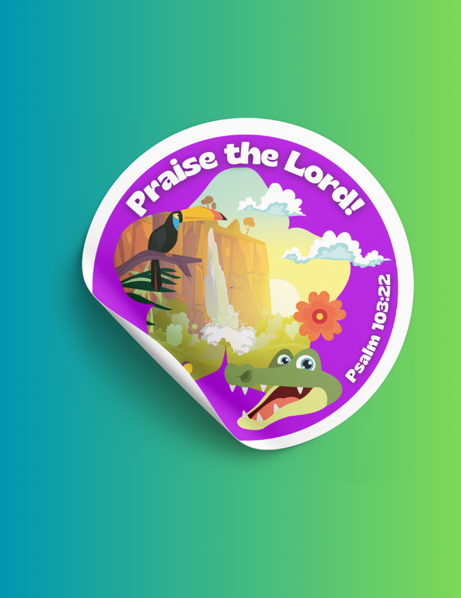 Sticker Packs: Rainforest - 12 Purple Theme Stickers image