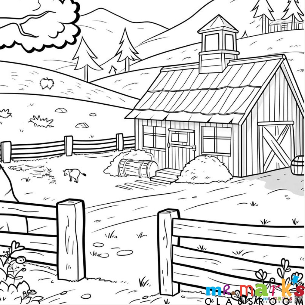 Farm/ Wild West Doodle Art- Individuals - Farm Doodle image
