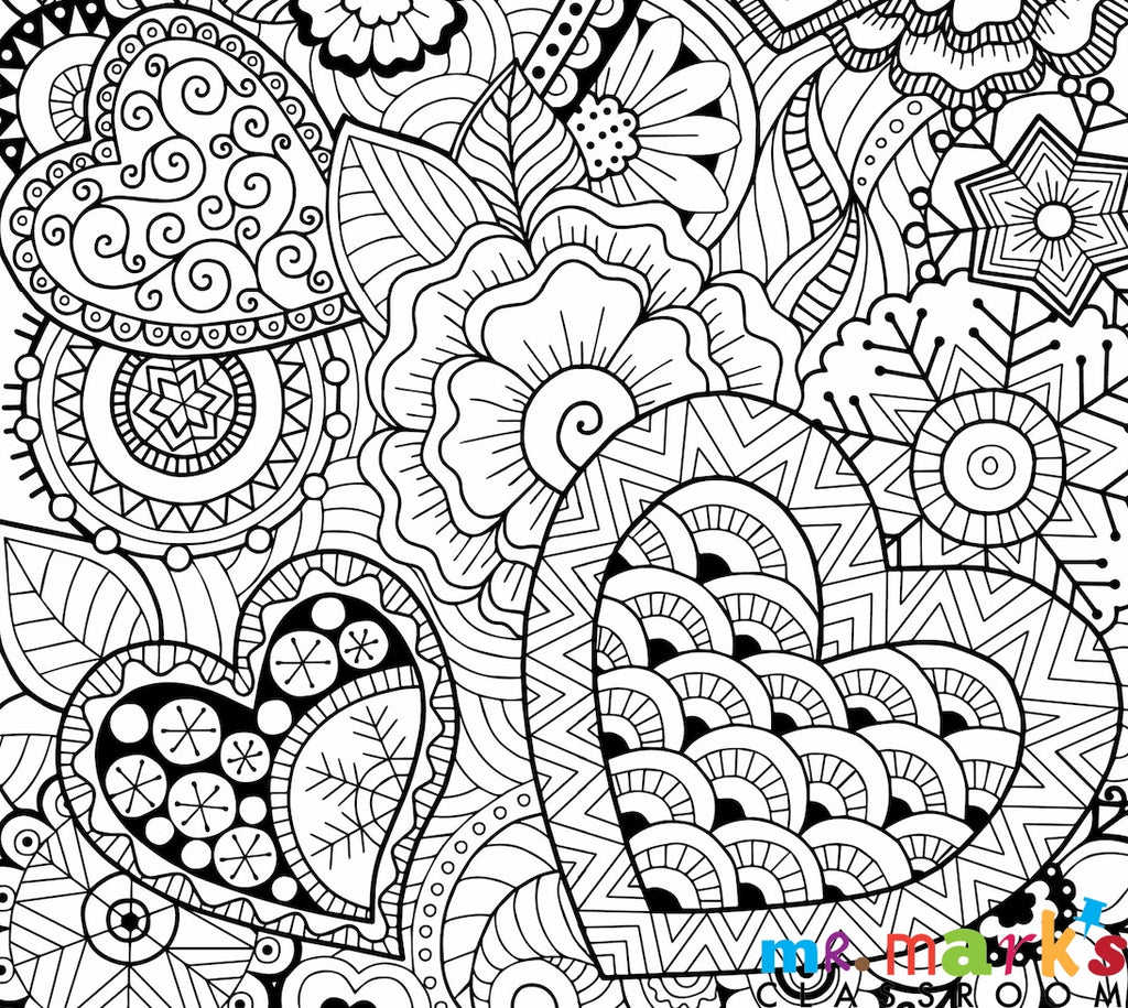 Valentine's Doodle Art- Individuals - Hearts Galore image